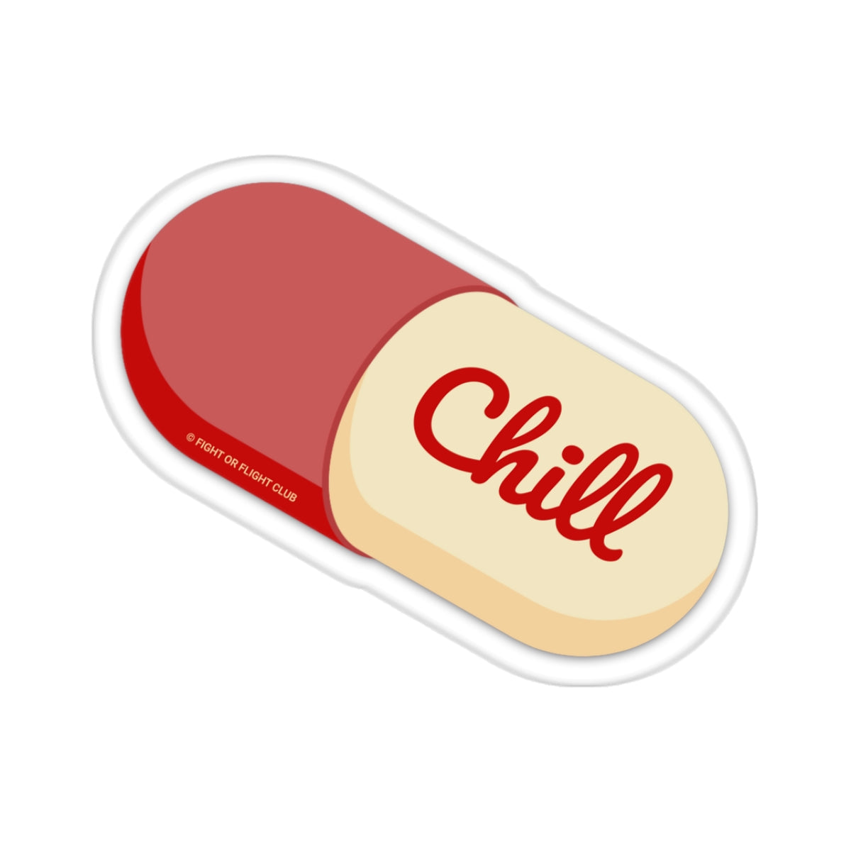 Chill Pill Red Sticker