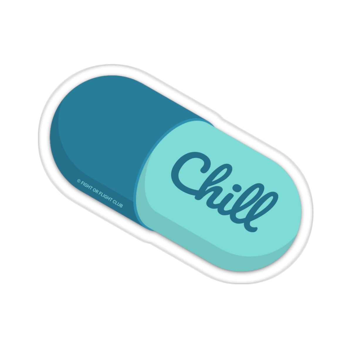 Chill Pill Blue Sticker